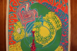 Jefferson Airplane Poster Alice in Wonderland 1960s Black Light Psychedelic Rare 3