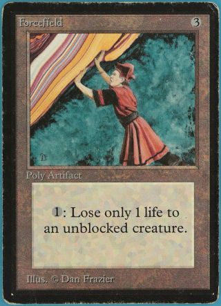 Forcefield Beta Heavily Pld Artifact Rare Magic Mtg Card (id 52797) Abugames