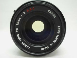 Rare [MINT] Canon FD 35mm F2 S.  S.  C 