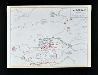 West Point Wwii Map Operation Cobra Allied Breakout & Air Bombardment Normandy