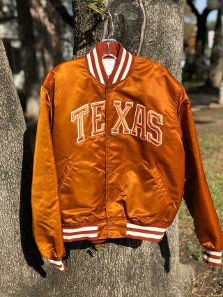 Very Rare Vintage 1980s Texas Longhorns Starter Jacket Sz L Fully Restored