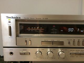 Technics SA - 828 Vintage Top Line Stereo Receiver W/ meters RARE & Brutal Sound 2
