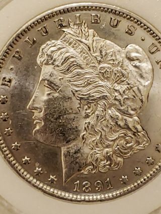 1891 Cc Morgan Dollar Spitting Eagle Vam 3 Top 100 Bright White,  Rare Key Date.