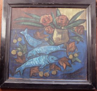 Rare Russian Painting On Wood Framed Early Xx C.  Size: 51 X 49 Cm.