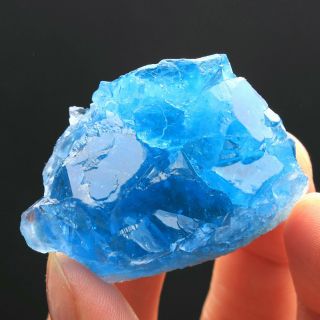 67g Rare Transparent Blue Cube Fluorite Crystal Mineral Specimen/china 173