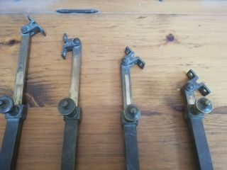 Antique Brass Window Arm Stays - Century Old - Individually