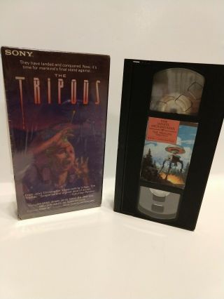 Rare The Tripods Trilogy Vhs Tape Sci - Fi Horror Alien Invasion John Christopher