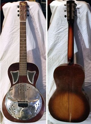 Rare 1930’s May - Bell Faux Resonator Vintage Slingerland Acoustic Guitar