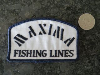 Vintage Fishing Patch - Maxima Fishing Lines - 4 X 2 1/2 Inch