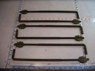 Antique Victorian Curtain Rod Swing Arms Drapery Rods Extendable Set 6
