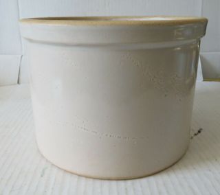 Crock Jar Stoneware Butter Pot Clay Salt Kitchen Stone Ware 7 X 5 " Tall