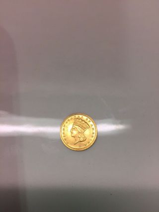 Rare 1868 Indian Princess Head $1 U.  S.  One Dollar Gold Coin