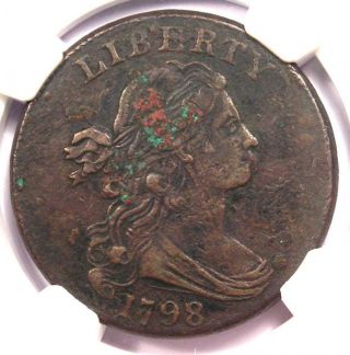 1798 Draped Bust Large Cent 1c - Ngc Xf Details - Rare Ef Early Date Penny