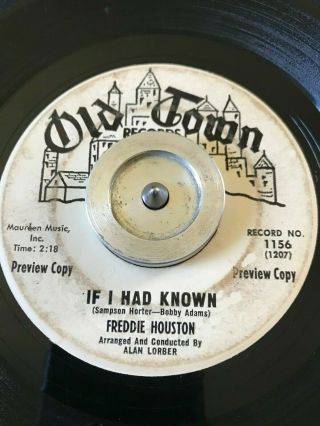 Rare Northern Soul 45 Freddie Houston - If I Had Known - Old Town Us Promo Hear