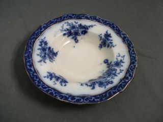 Antique Touraine Henry Alcock Soup Bowl - Flow Blue - Semi - Porcelain - 8 3/4 " Sb