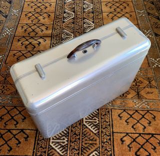 Vintage 1930’s Halliburton Aluminum Suitcase Luggage Pre - Zero 21x17x7.  5 Rare