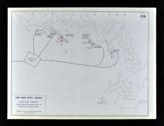West Point Wwii Map War With Japan Battle Of Guadalcanal Tulagi Landing Area