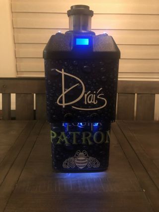 Patron Tequila Dispenser Machine Sentry Slim Shot 2 Rare Vegas Night Club Drais