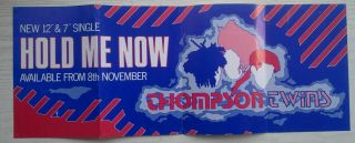 Rare Thompson Twins " Hold Me Now " Single Instore Promotional Poster (tom Bailey)