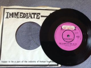 The Mccoys - Hang On Rare Uk 1969 Promo Sample / Mod Beat Dancer Immediate Ex,