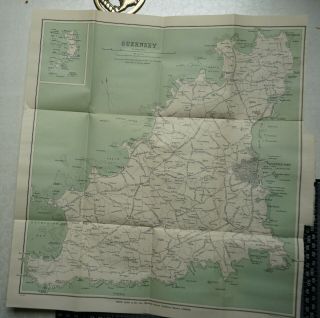 1922 Vintage Bartholomew Map Of Guernsey,  Herm & Jethou - Channel Islands