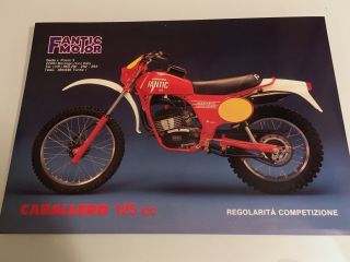 Vintage Fantic Caballero Enduro Motorcycle Racing Barn Find Part Rare Brochure