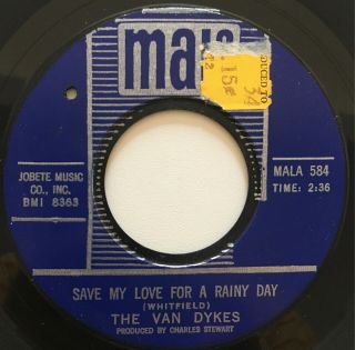 The Van Dykes Rare Save My Love For A Rainy Day Northern Soul Orig 45 Listen