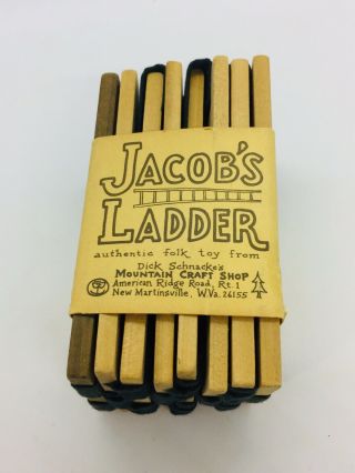 Vintage Jacob’s Ladder Folk Toy Dick Schnacke Mountain Craft Shop Usa 693 - 21