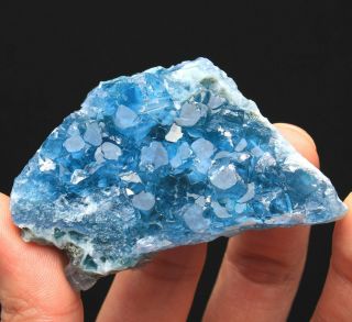 104g Rare Transparent Blue Cube Fluorite Crystal Mineral Specimen/china 64