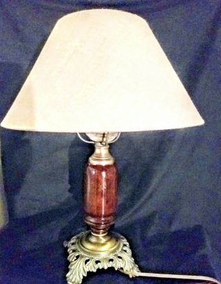 Vintage Wood And Metal Table/ Desk Lamp By K&l W M C 1973
