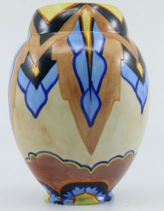 Rare Carlton Ware Art Deco Handcraft " Sagitta " Large Vase 3415.  Carltonware.