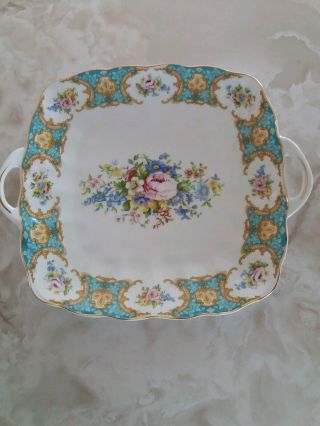 Antique Reflections By J Godinger & Co Floral Design Serving Plate On White