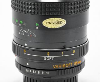 (14) RARE Minolta Varisoft Rokkor 85/2.  8 lens w/caps,  & functional 2
