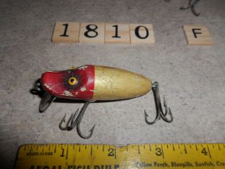 T1810 F Antique Wood Fishing Lure Paw Paw River Runt Type