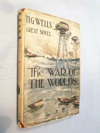 1920: H.  G.  Wells - War Of The Worlds [ Sci/fi Aliens In Rare Jacket ]