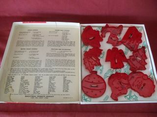 Rare Vintage Christmas Cookie Cutter Set From Educational Prod.  Hope Nj