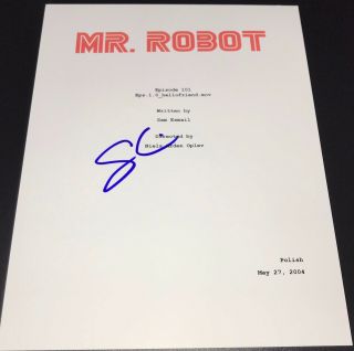Sam Esmail Signed Autograph " Mr.  Robot " Very Rare Pilot Episode Script