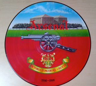 Arsenal Fc 1986 Centenary Lp Rare Vinyl Football Picture Disc