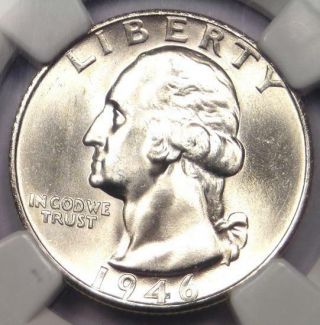 1946 - S Washington Quarter 25c - Certified Ngc Ms67 - Rare In Ms67 - $500 Value