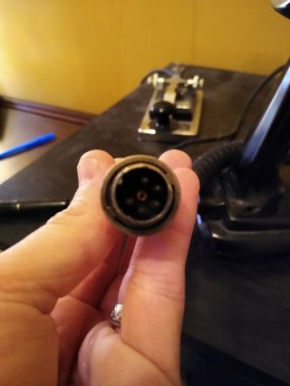 Antique radio microphone,  5 pin connection,  unknown 3