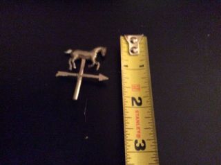 Vintage Pewter Dollhouse Miniature Weather Vane With Horse