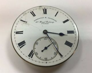 Quality Antique Pocket Watch Movement “parkinson & Frodsham” London