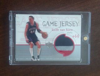 Ud Upper Deck 1999 - 00 Game Jersey Keith Van Horn 3 Clr Jersey Patch Very Rare