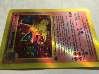 1st Edition Shadowless Charizard 4/102 Base Set Pokemon Card Holographic Rare 2