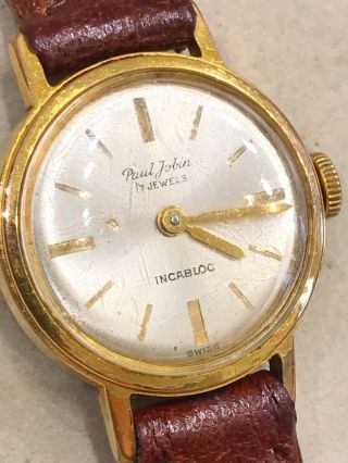 Vintage Paul Jobin Watch Swiss Made 17 Jewels Incabloc Mechanical House Joblot