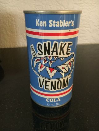 Houston Oilers Ken Stabler Snake Venom Soda Can Very Rare