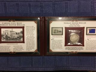 Rare Circulated 1889 - Cc Carson City Morgan Silver Dollar W/history Binder