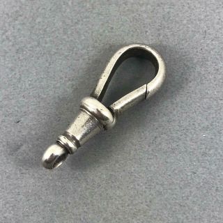 Fine Antique Solid Silver Albert Chain Dog Clip Clasp 2