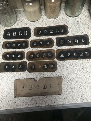 Antique Copper Plate Writing Printing Abc Stencils