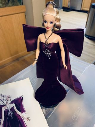 1996 Mattel Amethyst Aura Barbie By Bob Mackie Jewel Essence 12 " Doll